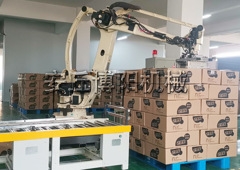 安丘博陽(yáng)機械紙箱自動(dòng)碼垛機的工作流程